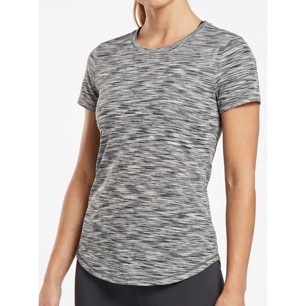 Space‎ Dye Reebok Gray Black Polyester Athletic Tee Size M Medium